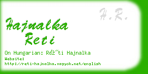 hajnalka reti business card